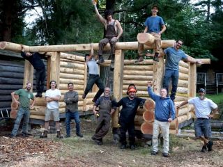 ISBA-Fall-2020-Log-Building-grads-and-their-cabin-1024x684